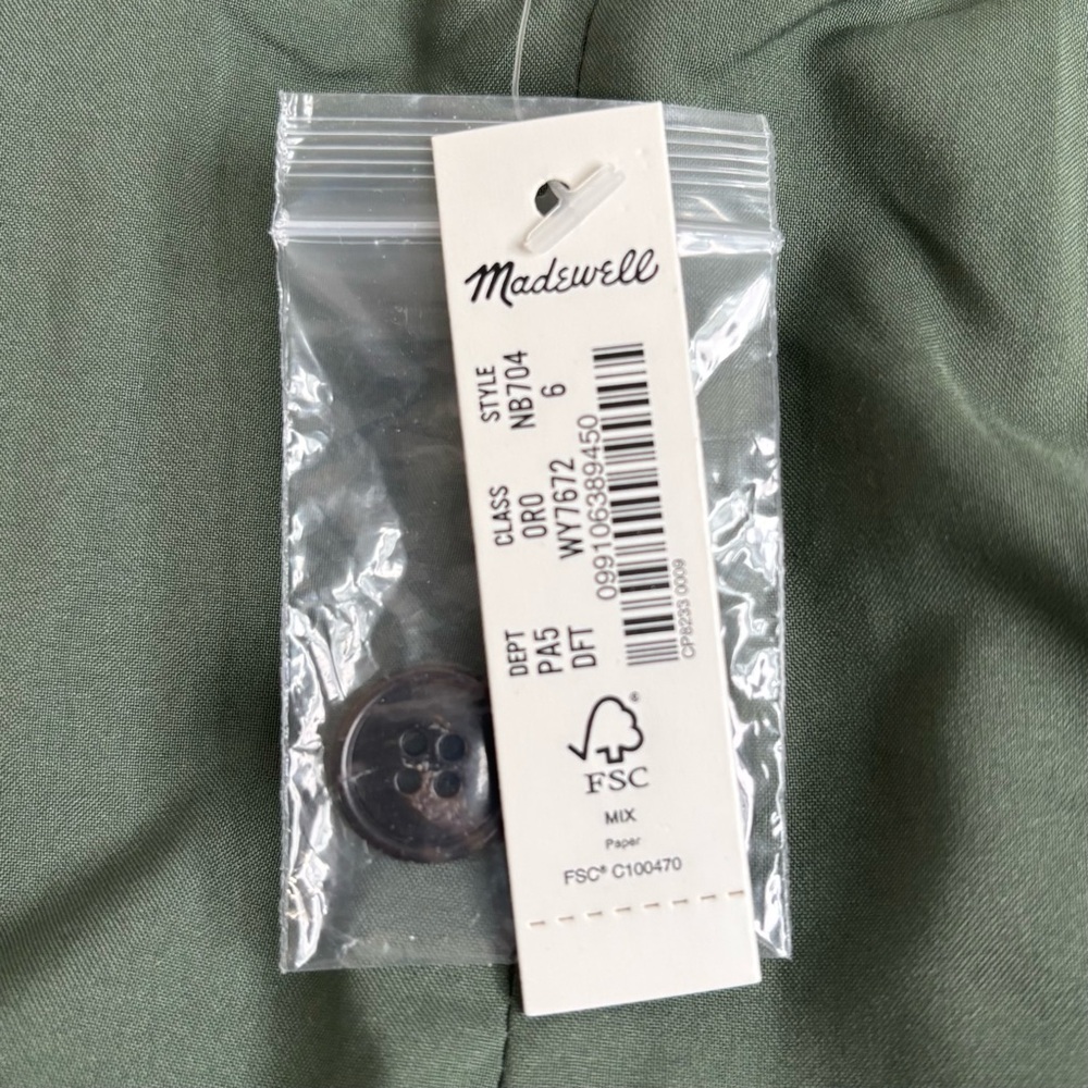 Madewell Herringbone Wool Button-Front Mini Skirt… - image 8